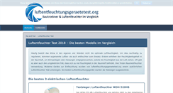 Desktop Screenshot of luftentfeuchtungsgeraetetest.org